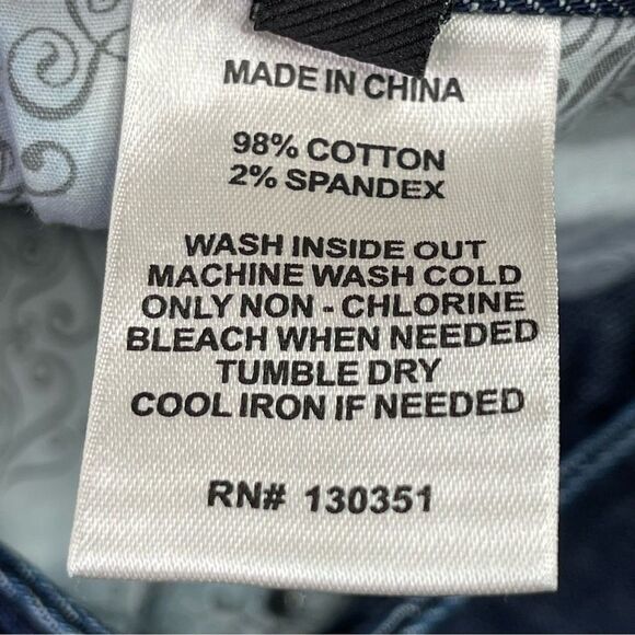 Express Jeans Women’s 26X31 Blue Bootcut Slim Fit Low Rise Dark Denim Stretch - Picture 8 of 13